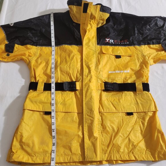 Mossi Men's SZ Medium Yellow Black Multi-Pocket Moto Sports Snow Hiking Jacket - Picture 14 of 16